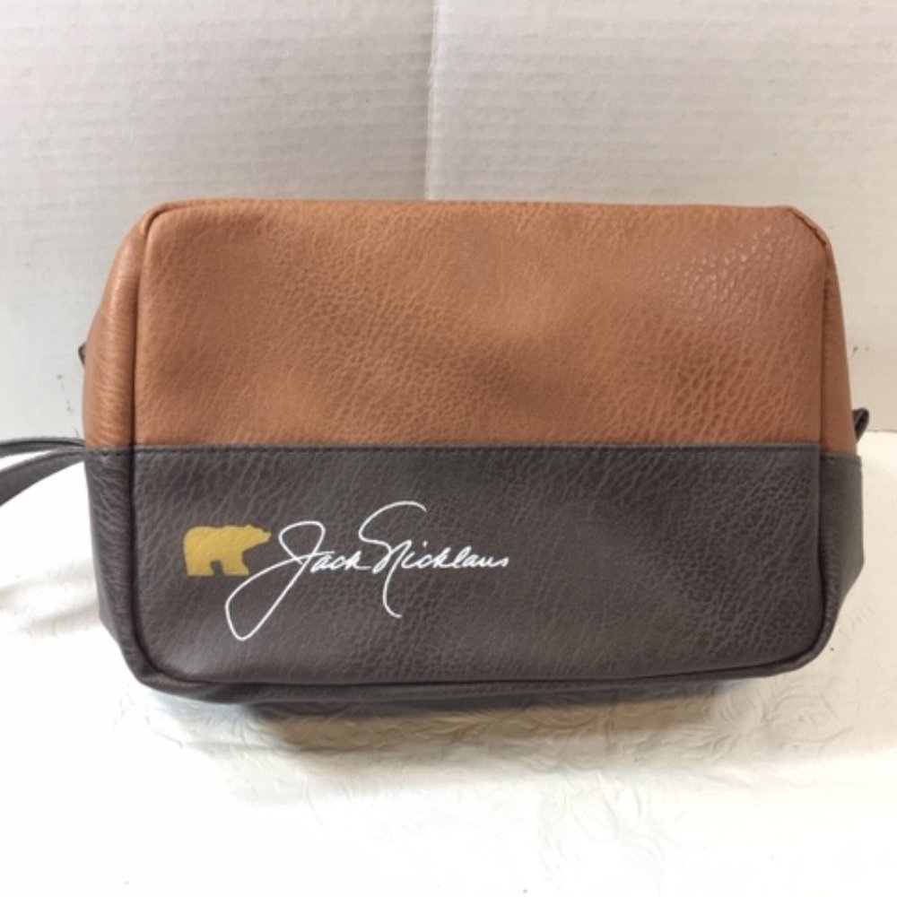 Jack Nicklaus Two-Tone Toiletry Shaving Dopp Bag Shaving Zip Bag Portable Travel